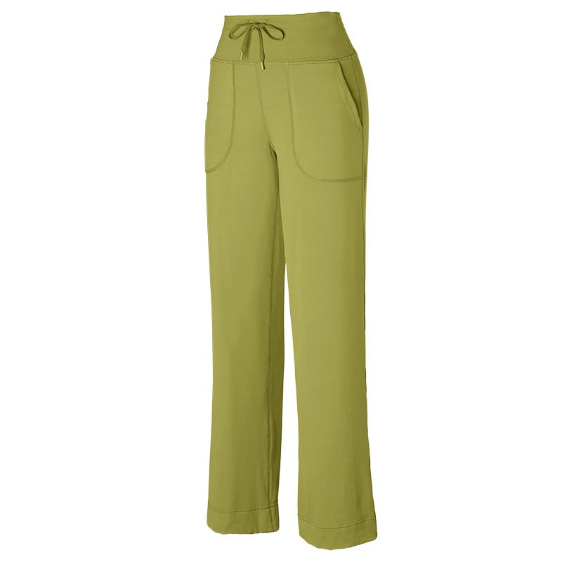 Throwback Still Wide-Leg Pants Drawstring Yoga Pants High-Waisted Loose Drape Sports Casual Lulu Pants - Image 1